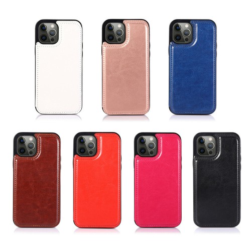 For iPhone 16+ 15 14 13 Pro Max 12 SE Flip Leather Wallet Card Holder Phone Case - Picture 12 of 47