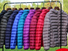 New Women's Duck Down Coat Ultralight Hooded Short Ladies Puffer Jacket AA UK