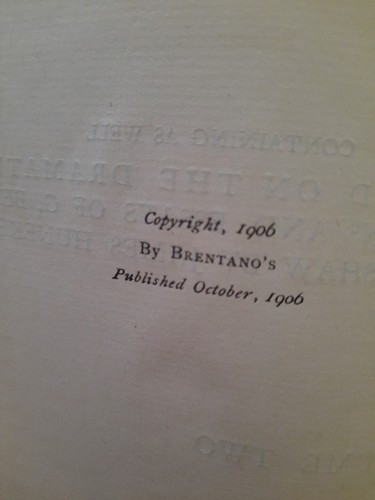 Dramatic Opinions and Essays by G. Bernard Shaw Volume Two 1906 Hardcover - Picture 5 of 9