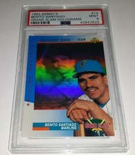 1993 Denny's Grand Slam Holograms #14 Benito Santiago Card Graded PSA 9 Mint