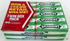 Wrigley's Spearmint Free Shipping 40 five Ct Pks Chewing Gum Bulk Candy Candies