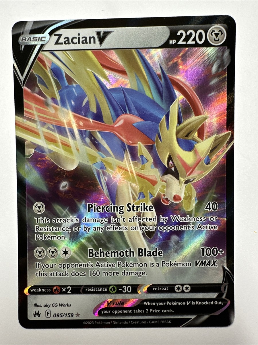 NM Pokemon Crown Zenith Zacian V Ultra Rare 095 #095/159 | eBay