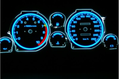 Toyota Celica IVgen. T16 glow gauge plasma dials speedometer disc glow shift indicator