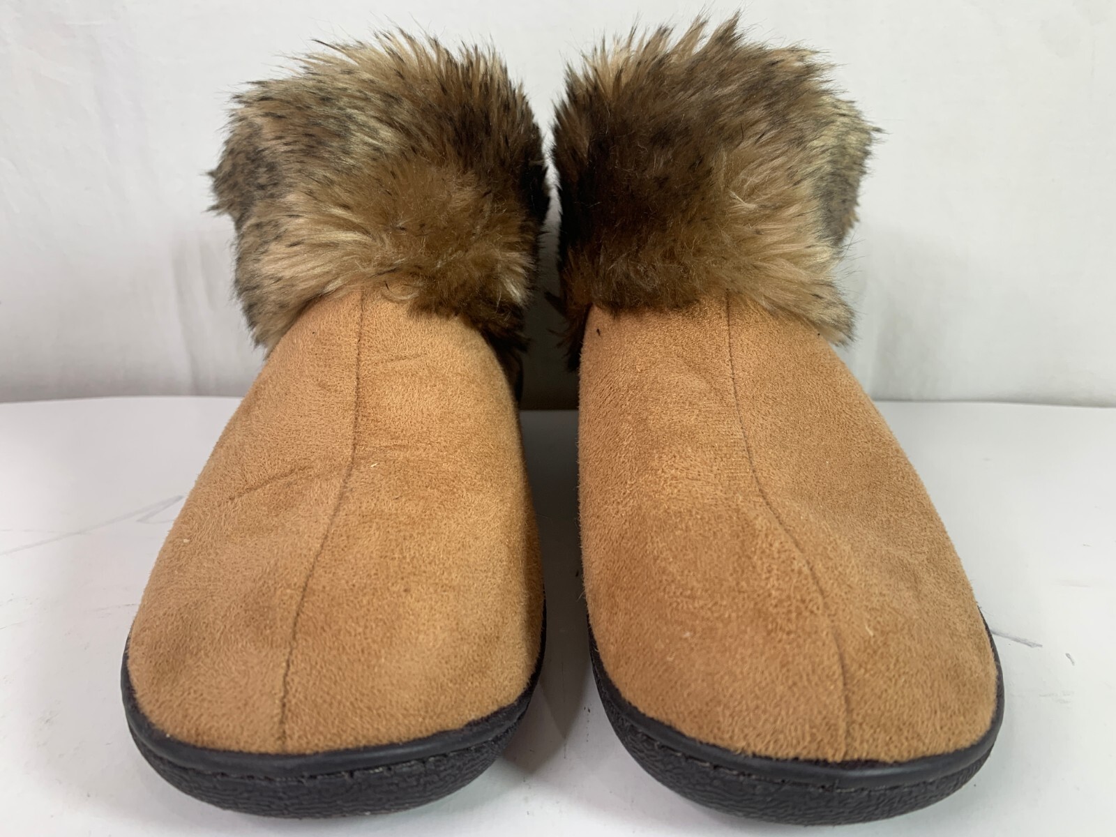 SAOLA Stivali Isotoner marroni foderati in pelliccia sintetica stile suola rigida ciabatte stivaletti donna 8 5 9