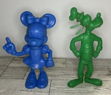Vintage 70s Marx Disney Molded Minnie Mouse Goofy Figures