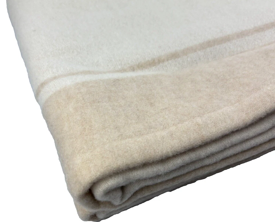 RALPH LAUREN Doverton Throw Blanket Beige Tan Wool Cashmere Parchment 54 x 72 - Image 4 of 4