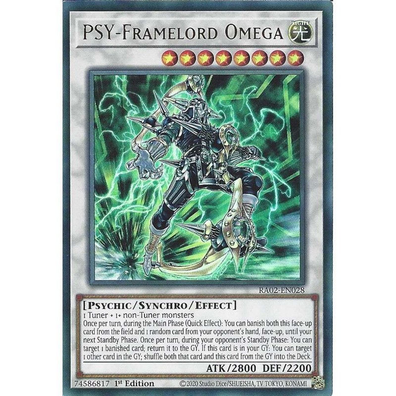 RA02-EN028 PSY-Framelord Omega : Ultra Rare Card : 1st Edition : YuGiOh