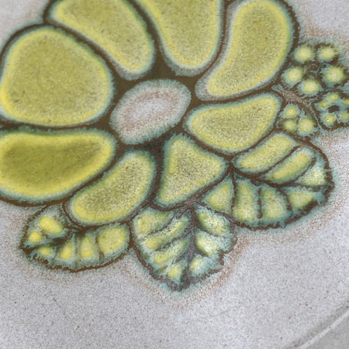 4 x Vintage Kiln Craft Stoneware Green Festival Side Plates 6.5" - Picture 9 of 10