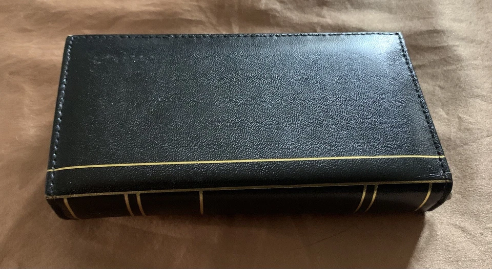 Swank Book Shaped Black and Red Leather Wallet - Image 2 of 4