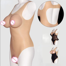 Crossdresser Silicone Breast Forms Full Bodysuit Transgender Fake Vagina