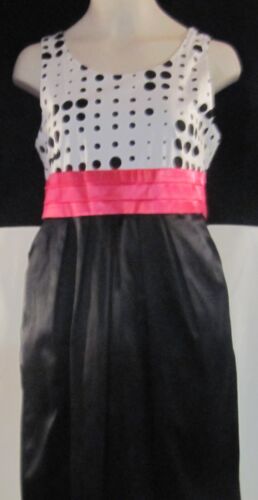 Amy Byer Sleeveless Black and White Dress with Polka Dots Size 14