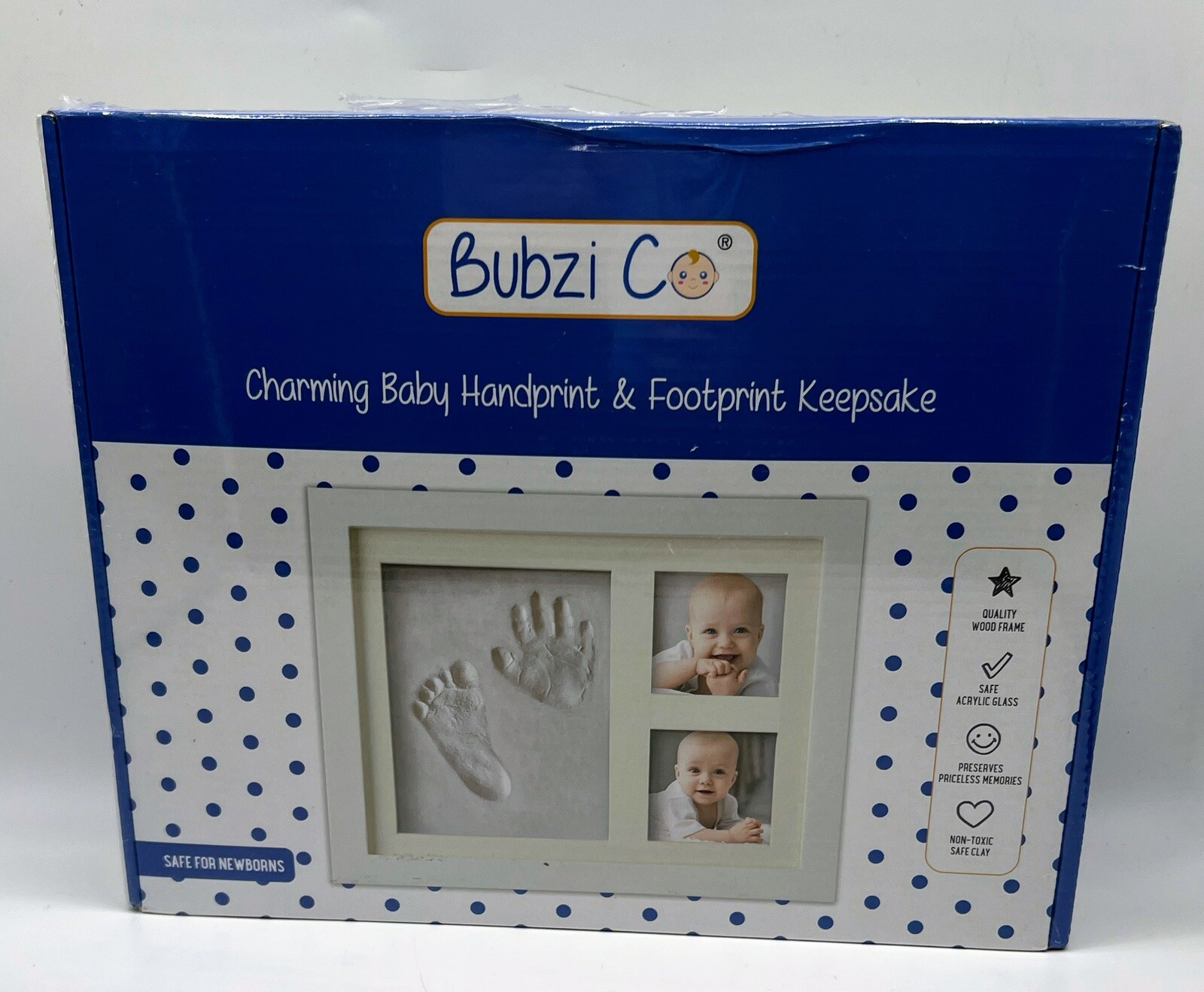 Bubzi Co Footprint Clay Frame Bubzi Co Baby Footprint Kit, Baby