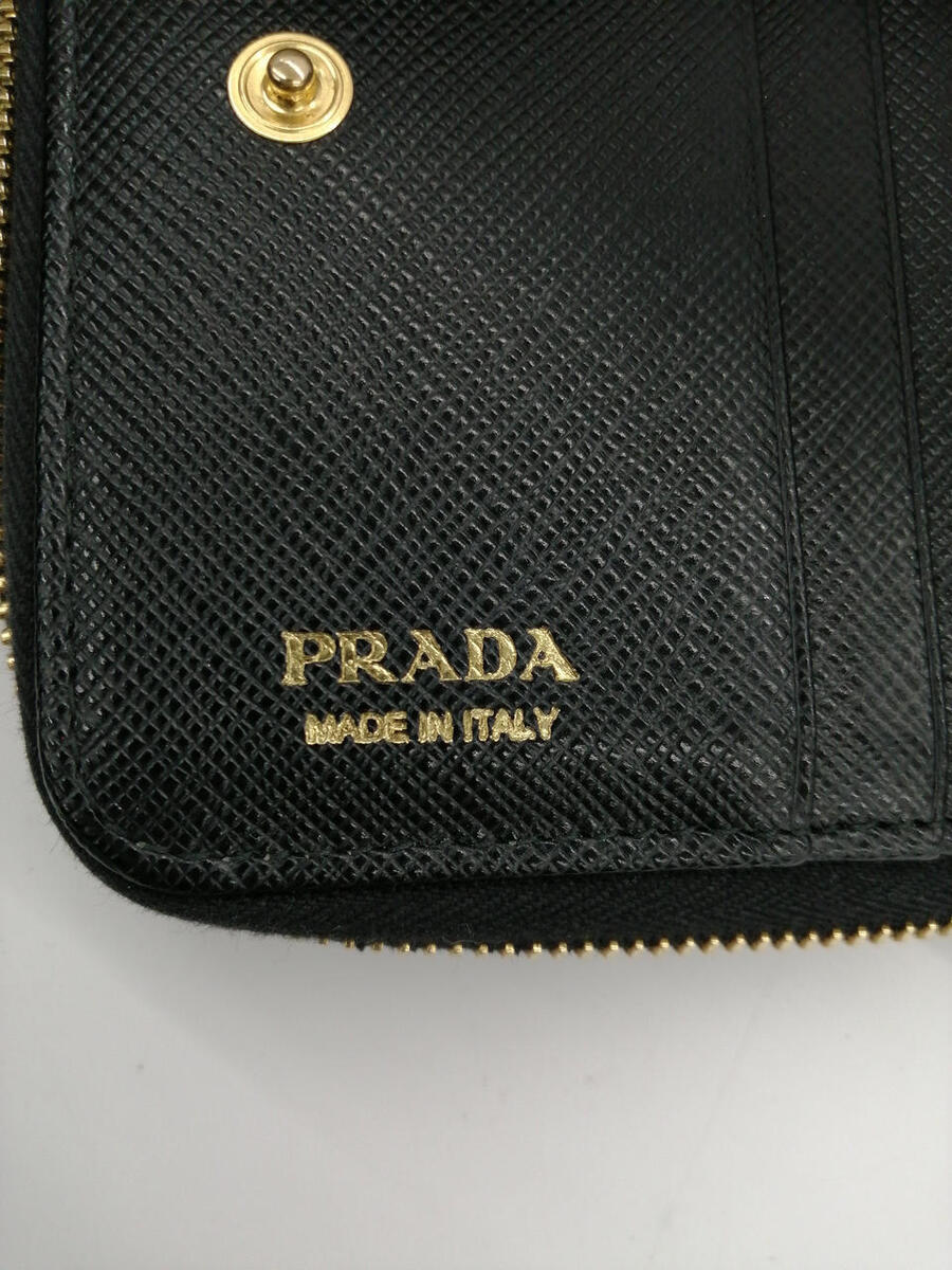 Prada Bifold Zip Around Wallet Saffiano Leather Compact Prada Bifold Zip Around Wallet Saffiano Leather Compact
