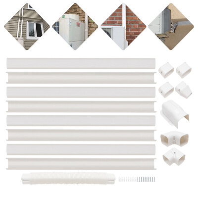 15ft PVC Duct Cover Kit for Mini Split AC - Durable & Easy to Install