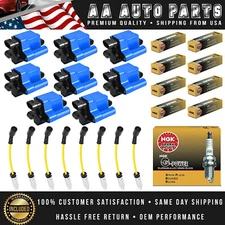 8X Ignition Coil & Wire Set & 8 NGK Spark Plug fit Chevrolet Silverado 1500