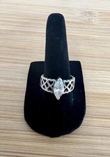 Vintage CZ 925 Sterling Silver Ring, Size 7.5