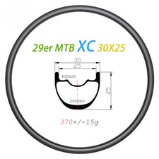 Cubierta de llanta de carbono para bicicleta de montaña 29er XC MTB UD 3K 12K 24/28/32 agujeros
