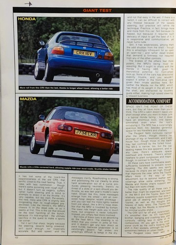 CAR MAGAZINE JUL-1992 - Honda CRX, Toyota MR2, Alfa 155 Q4, Peugeot 205 CTi - Picture 8 of 16