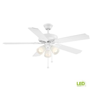 Brookhurst 52 In Led Indoor White Ceiling Fan With Light Kit Ebay
