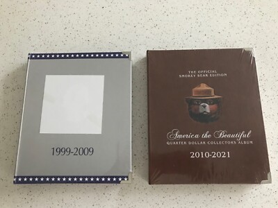 2 America Beautiful Quarter Dollar Albums 1999-2021 Complete Sets NEW SEALED 