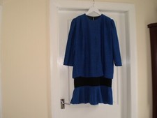 Dress “Venceremos “Vintage Retro Blue Black Multi  Size: 14 (UK) Eur 46 SALE