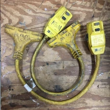 2 Foot GFCI Protected Multi Outlet Extension Cords (Coleman Cable) (Lot of (2))