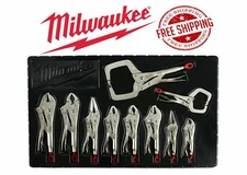 MILWAUKEE 48-22-3690 10-Piece Torque Lock Curved Jaw Pliers Kit  NEW