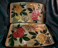2 Shirakiya Omochaya Mid Century Modern Serving Trays Japan