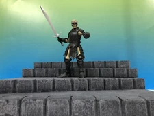 1:12 Scale Angled Gray Stone Step Riser Dio Base Detolf Action Figure Photo
