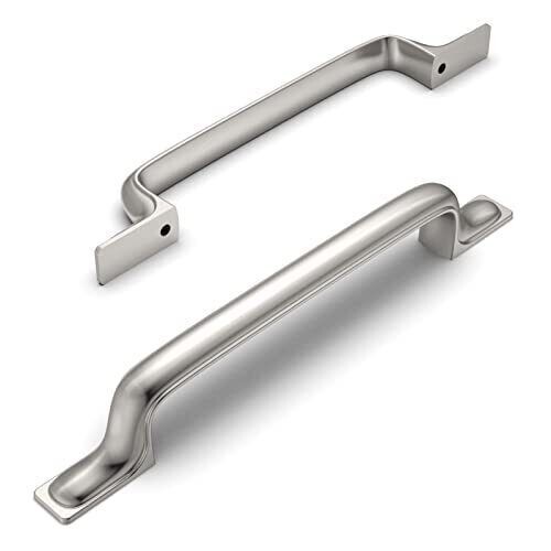 Amerdeco 6 Pack Brushed Satin Nickel Cabinet Pulls 5 Inch(128MM) Hole Centers...