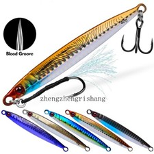 5pz Cucchiaio Jig in Metallo Esca da Pesca Lancio Lungo Affondamento Rapido Jigging Bait 14-40g