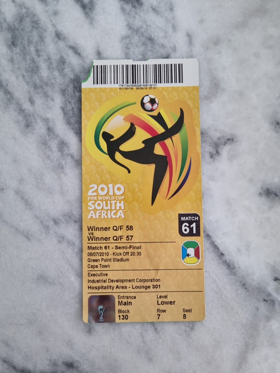 FIFA World Cup 2010 South Africa Ticket Stub - #61 Semi Uruguay Vs