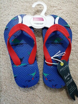 Joules Blue Red Dinosaur Paddle board FlipFlop Boys Girls size