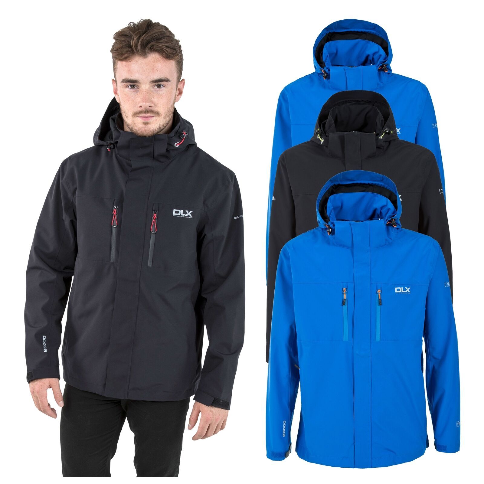 DLX Mens Waterproof Jacket with Hood Taped Seams XXS eBay