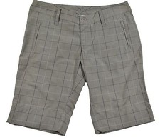 Ezekiel BILLIE BERMUDA Gray Blue Green Plaid Back Pockets Casual Junior's Shorts