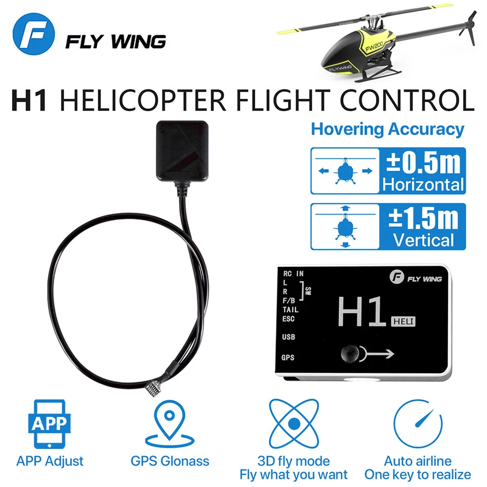 FLY Wing H1 RC Flight Controller Flybarless Gyro System for FW450 Helicopter - Image 4 of 4