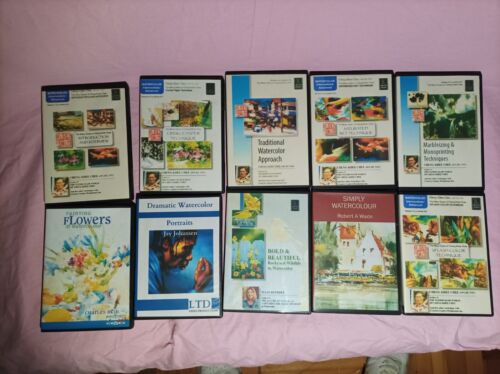 10 DVD Bundle Courses on Watercolor Painting Free Shipping - Picture 1 of 1