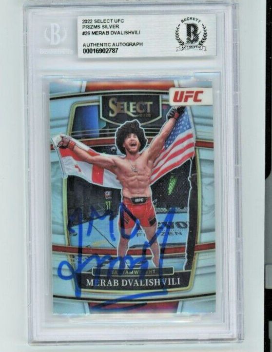 MERAB DVALISHVILI Silver Prizm AUTO BAS BGS 2022 Panini Select #26