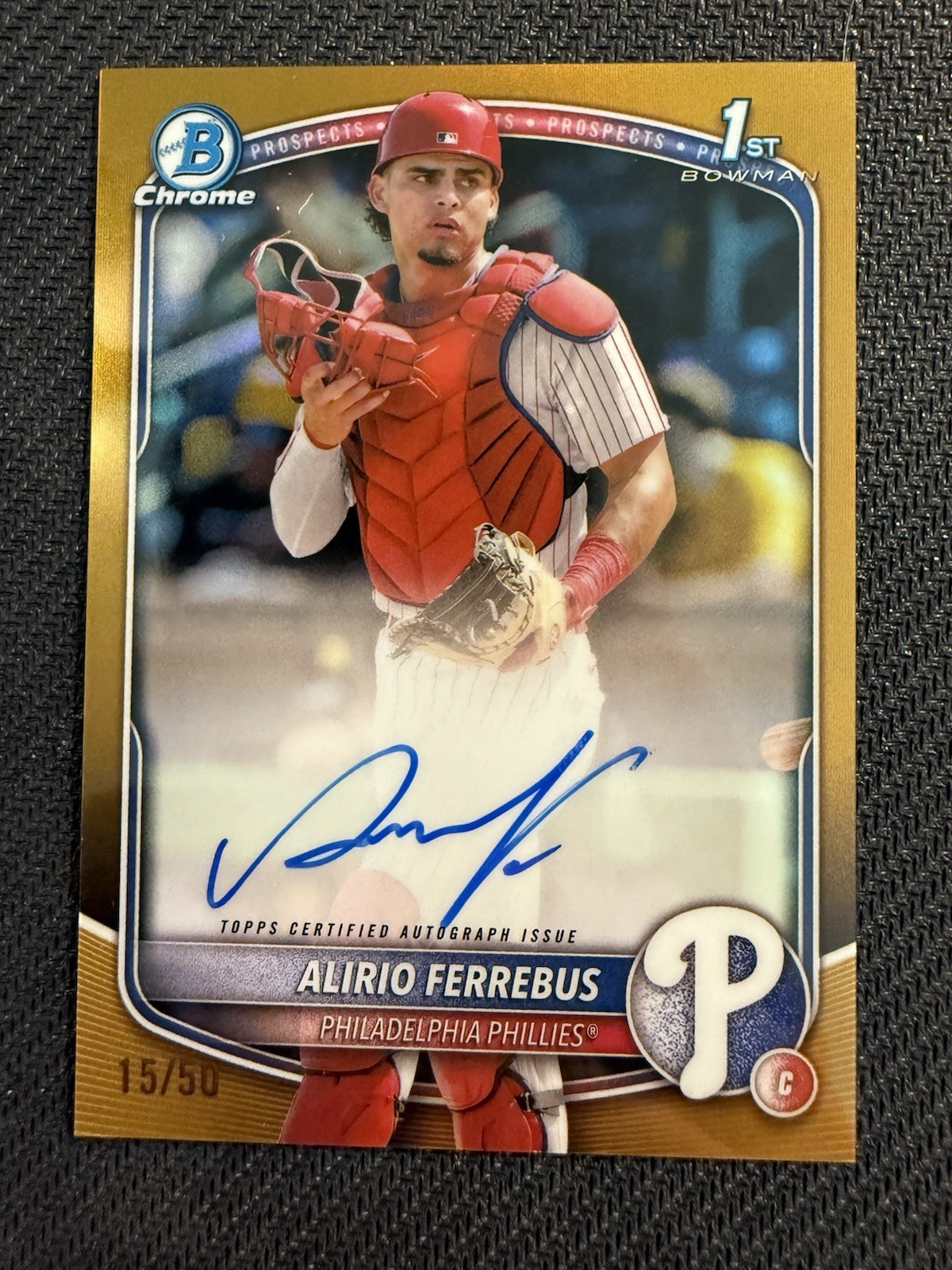 2025 Bowman Chrome Alirio Ferrebus 1st TRUE Gold  /50 Auto Phillies