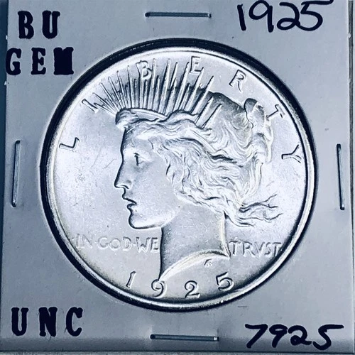 1925 P BU GEM PEACE SILVER DOLLAR UNC MS+++ U.S. MINT RARE COIN 7925