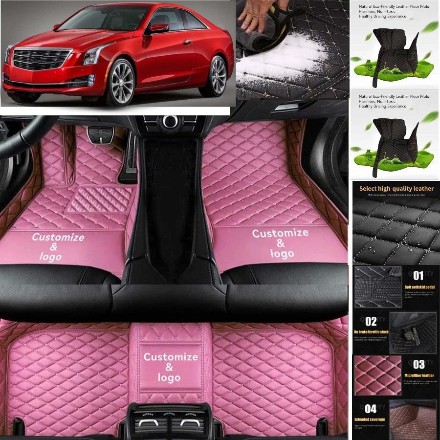 For Cadillac ATS coupe Car Floor Mats Carpets Cargo Liners Custom All Weather Foto 3 de 4