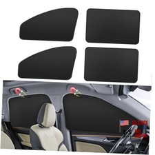 Window Sun Shade Car Curtains - Side Thiken Sun Shades Magnetic T-4pcs Black