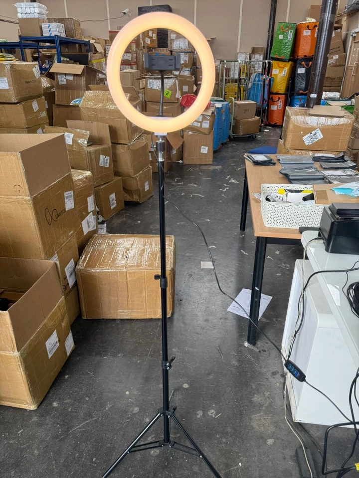 10INCH LED Selfie Ring Light with Tripod Stand & Mobile Phone Holder Makeup Live - Image 2 of 4