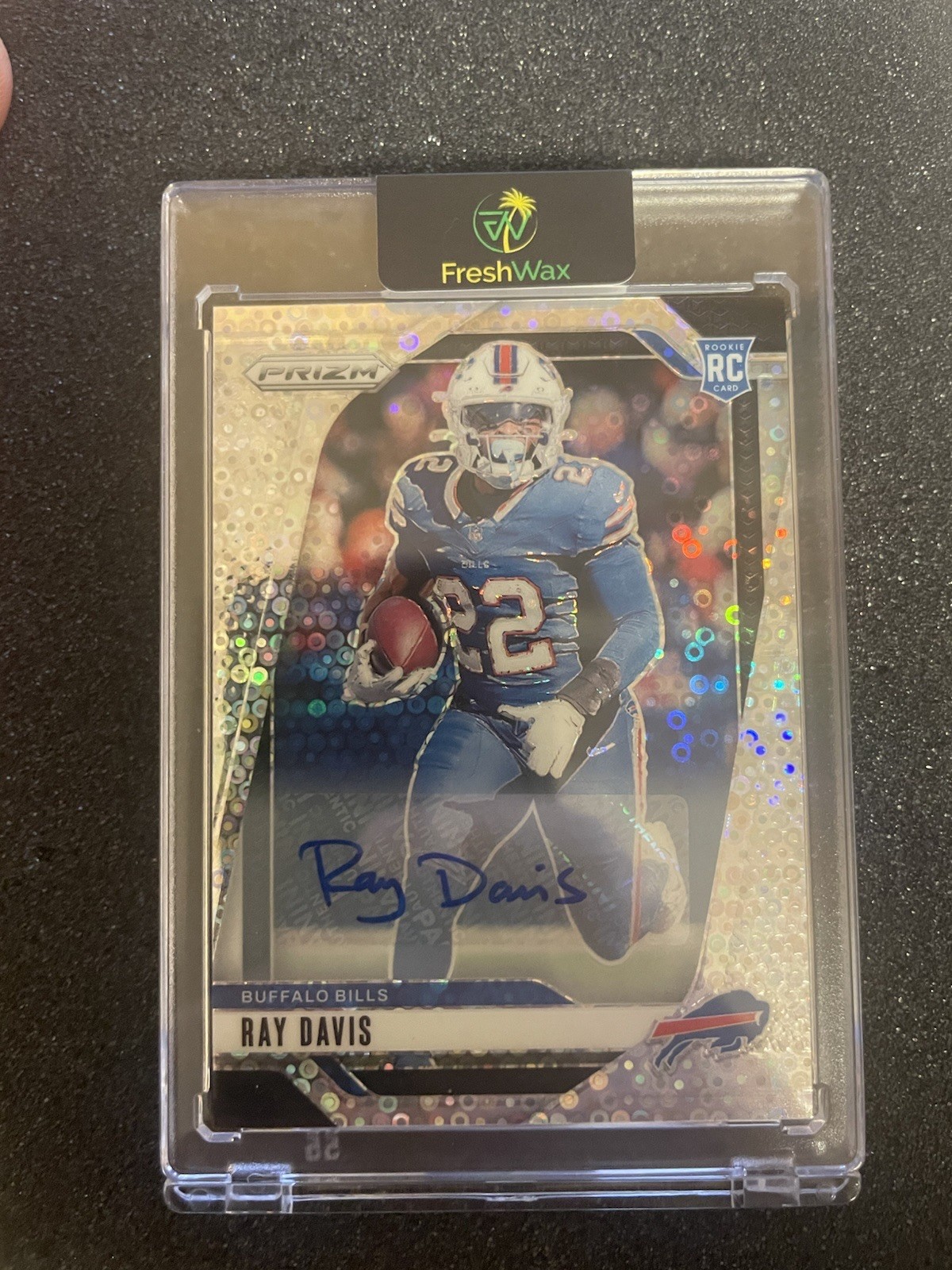 Ray Davis 2024 Prizm Auto Autograph Disco Prizm RC Buffalo Bills