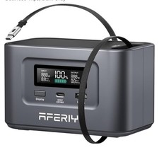 AFERIY Portable Power Bank Station 100W 99.2Wh LifePO4 Battery Solar Power