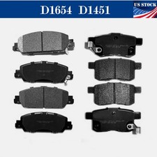 Front Rear Ceramic Disc Brake Pads Kit For Honda Accord 2013 2014 2015 2016 2017