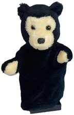 Vintage Dakin Bear Hand Puppet Plush Teddybear Black 10 Made In Korea 1978