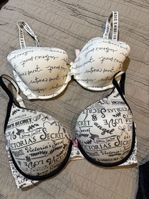 LOT of 10 Women's VICTORIA'S SECRET Underwire Bras Size 32DDD (8) & 34DD (2)