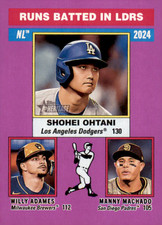 2025 Topps Heritage Purple Border Shohei Ohtani Adames Machado RBI leaders