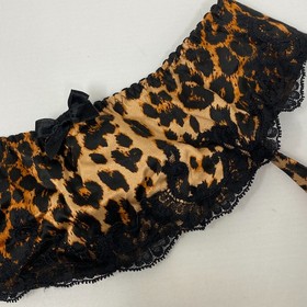 Agent Provocateur Molly Leopard Silk Suspender AP3 Medium